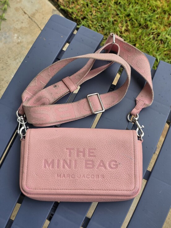 Marc Jacobs Handbags - Marc Jacobs The Mini Bag Pink Pebbled Leather Crossbody Shoulder Bag Adjustable